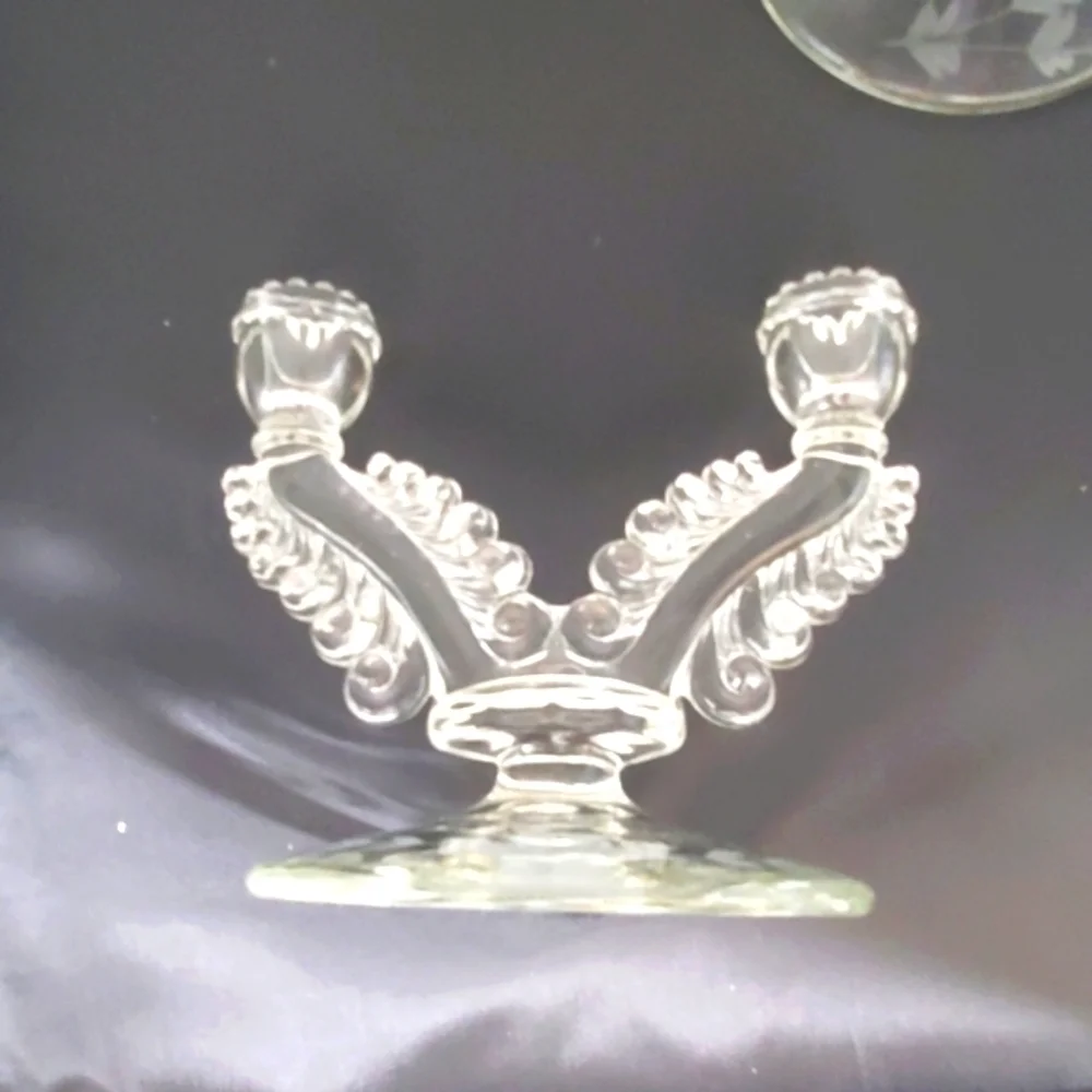Vintage glass candlestick